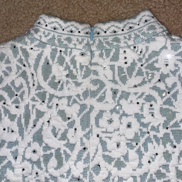 Shimmery Lacey St John Top w Sequins & Bling - Picture 5 of 9